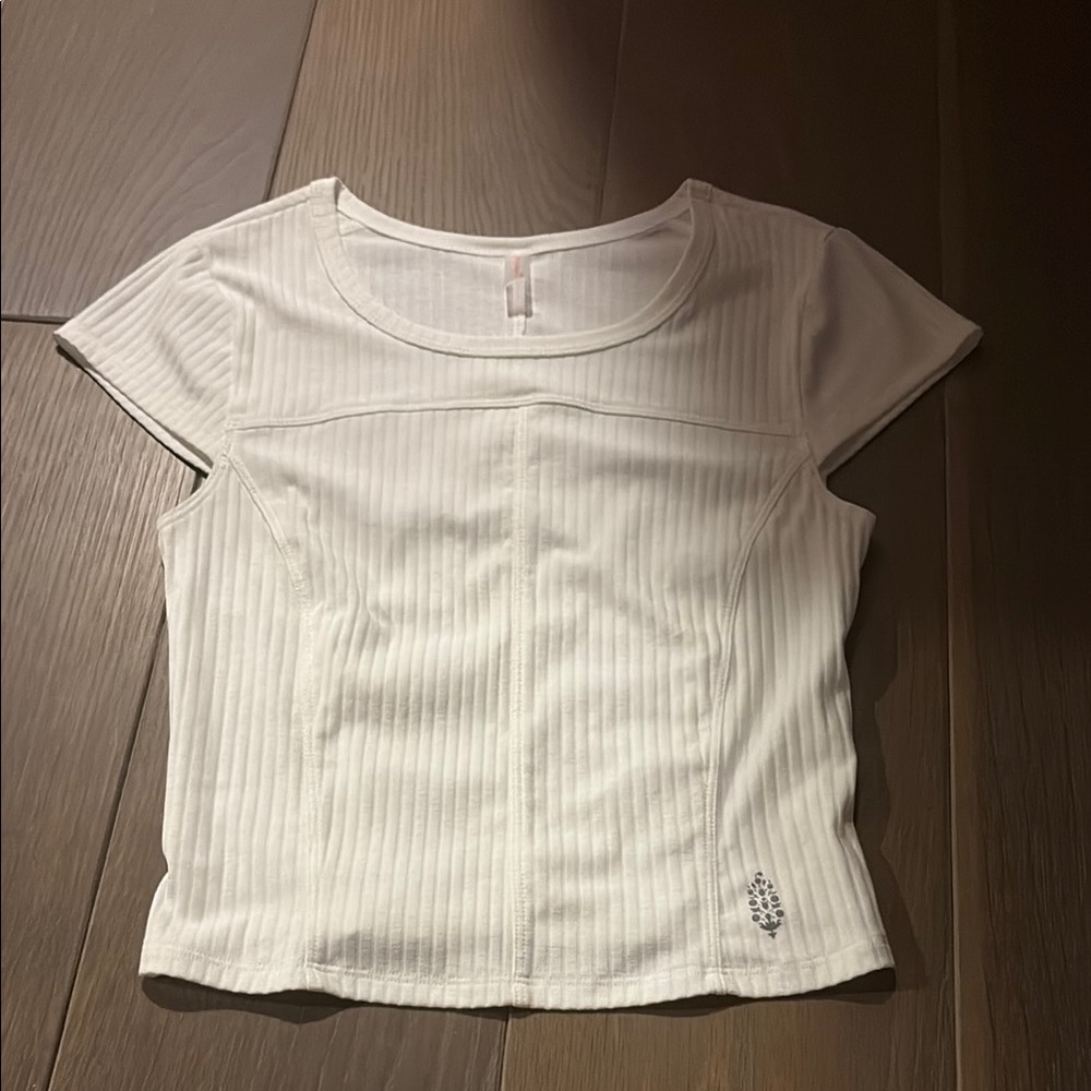 White Ribbed Women's Top free people never worn